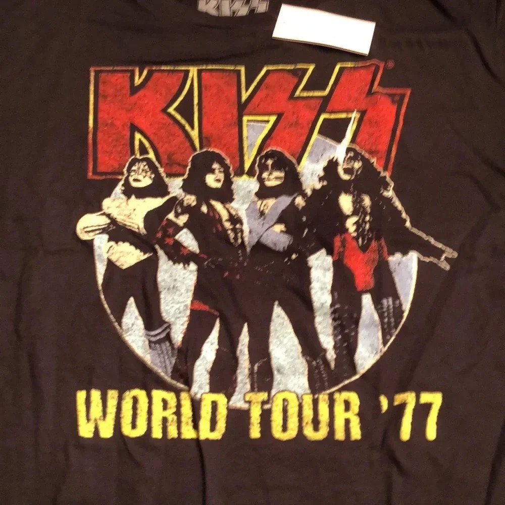Kiss Original Members 1977 Tour Band Tee Shirt